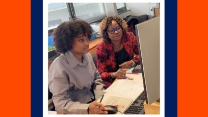 Sara en stage de comptabilité chez LOMAREC